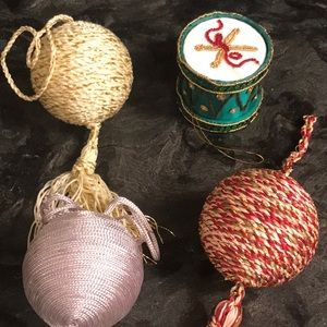 Set of four Christmas ornaments